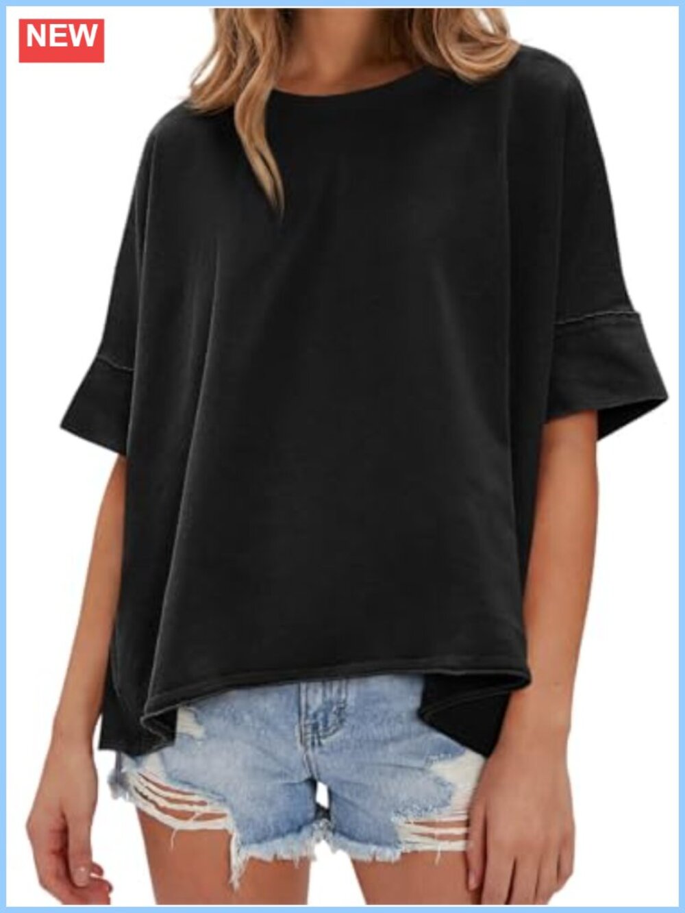 Oversized Women's Crew Neck T-Shirt Casual Summer Tee